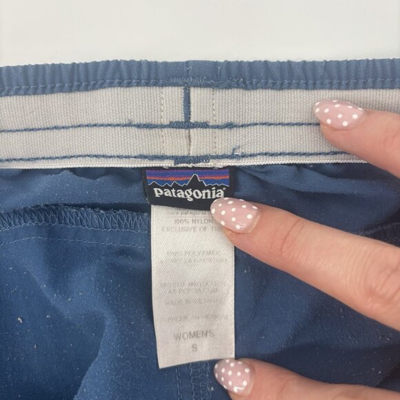 Patagonia Nylon Shorts Blue Womens Size Small Drawstring Waist - Picture 6 of 11